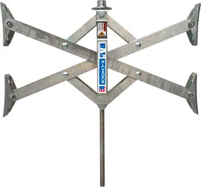 28014 – BAL NORCO Wheel Chock, For Use With Wide Track Axle Silver Single Opens To 17 Inches With Ratchet Wrench